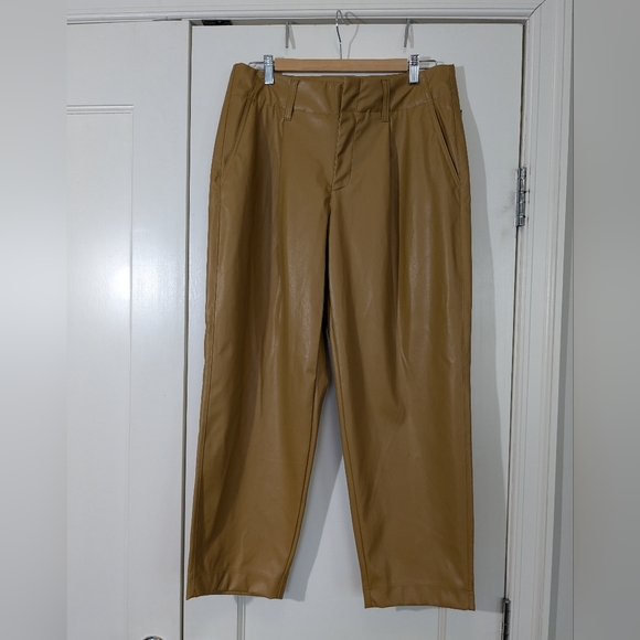 a new day Pants - NWT Faux Leather Pants Beige Sz 12